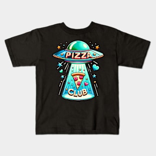 Funny Pizza Ufo, Pizza Club Kids T-Shirt